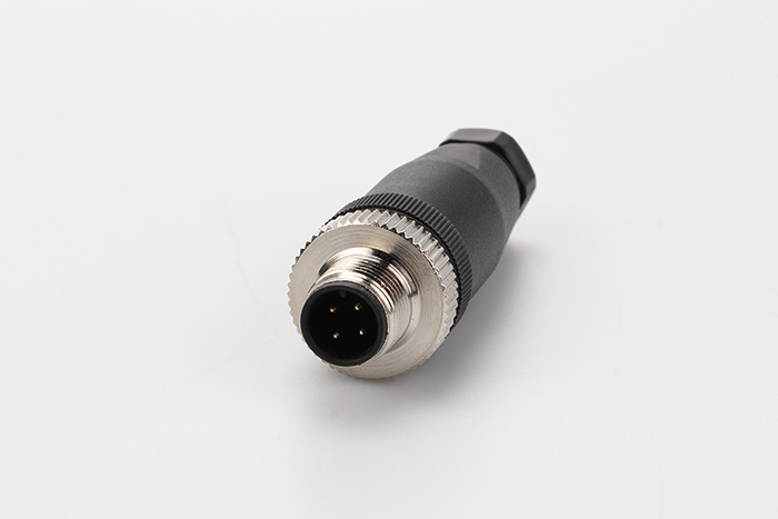 M12组装式直头针型插头,防水IP67